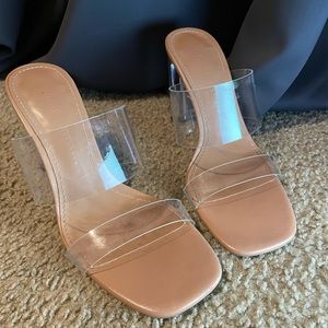 Zara Clear vinyl heels